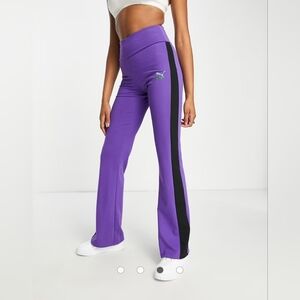 Puma x DUA LIPA purple flared track bottoms